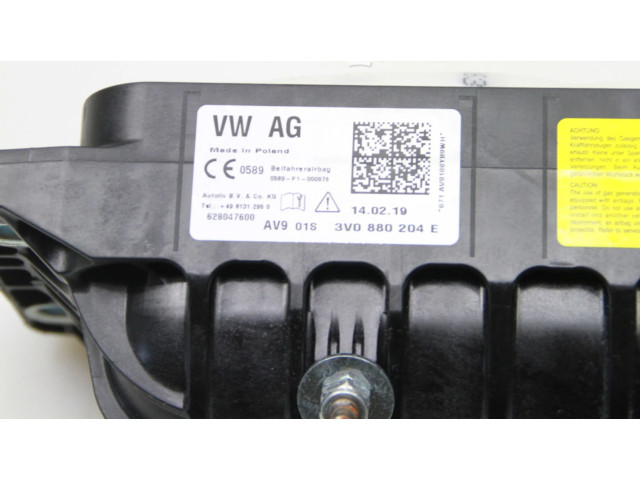 Подушка безопасности пассажира 3V0880204E   Skoda Superb B8 (3V)