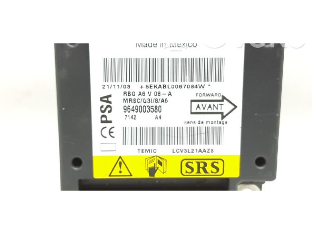Блок подушек безопасности 654697, 9649003580 Citroen C2