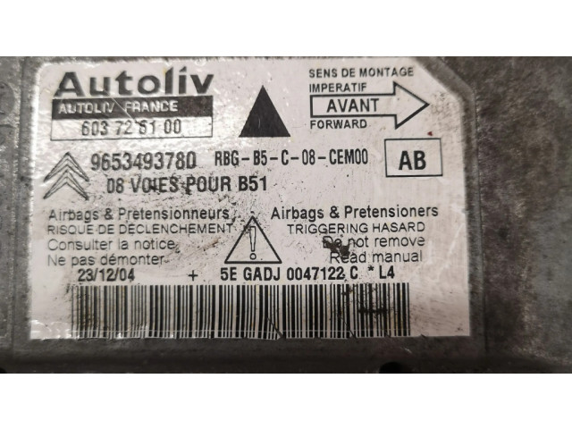 Блок подушек безопасности 9653493780, 603726100   Citroen C4 I