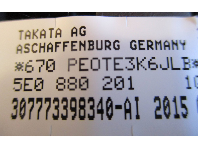 Подушка безопасности водителя 5E0880201 Skoda Octavia Mk3 (5E)