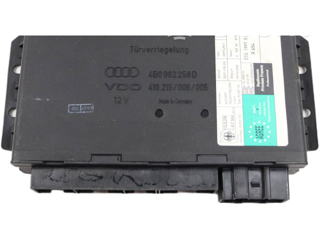 Блок комфорта 4B0962258D, 410215006005 Audi A6 S6 C5 4B