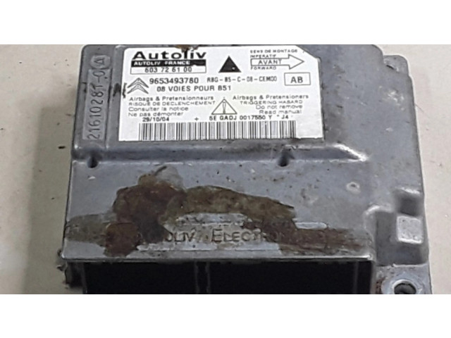 Блок подушек безопасности 9653493780, 603726100   Citroen C4 I