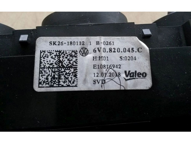 Блок управления климат-контролем 6V0820045C, 6V0820045C Skoda Fabia Mk3 (NJ)