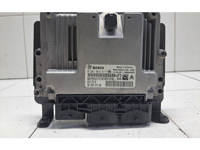 Блок управления двигателя 0281019817, 9666729580 Citroen Berlingo