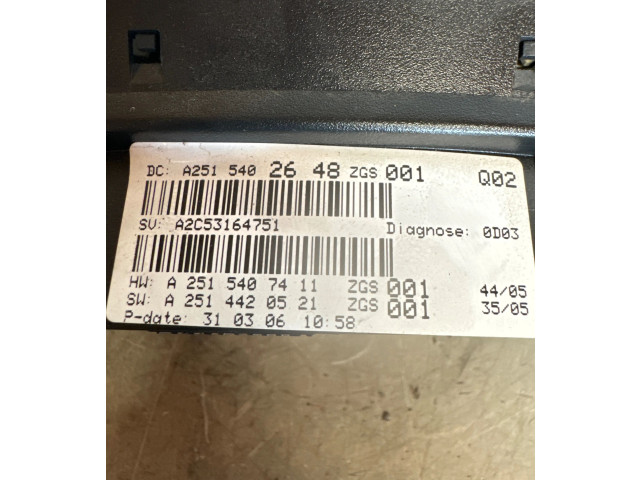 Панель приборов A2515402648, A2515407411   Mercedes-Benz ML W164       