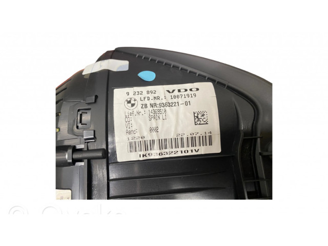 Přístrojová deska  BMW 1 F20 F21 2014 A2C53346048, 936322101  