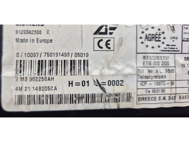 Pojistková skříňka S120042300C, 7M3962258AH Volkswagen Sharan 2004