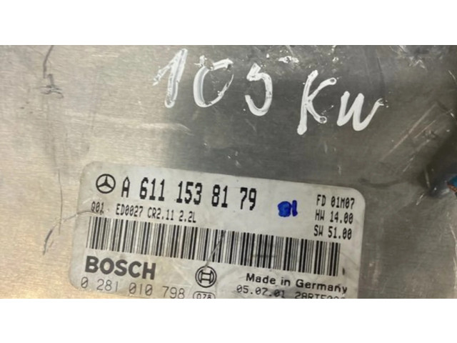 Řídící jednotka A6111538179 Mercedes-Benz C W203 2003