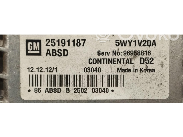 Комплект блоков управления 25191187, 25191187   Chevrolet Spark