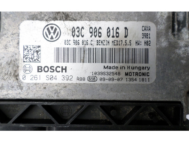 Блок управления двигателя 03C906016D Skoda Octavia Mk2 (1Z)