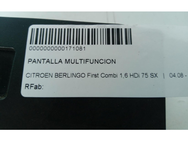 Дисплей       Citroen Berlingo