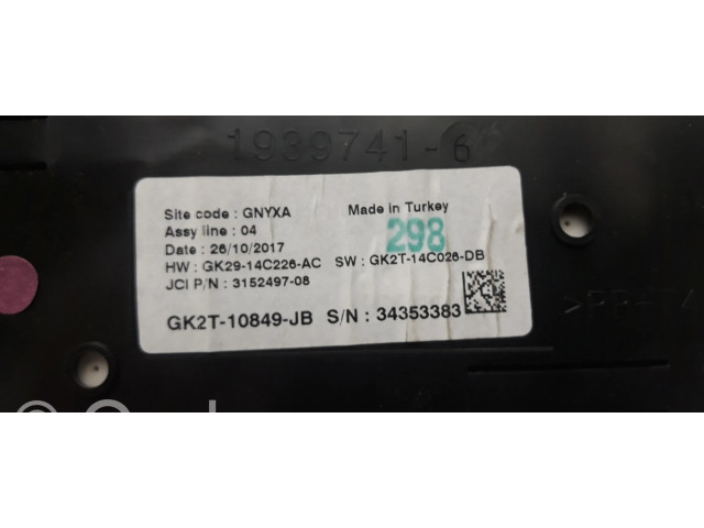 Přístrojová deska  Ford Transit Custom 2017 GK2T10849JB, GK2T14C026DB  