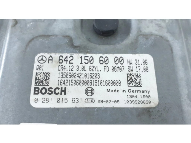 Блок управления двигателя A6421506000, 0281015631   Mercedes-Benz ML W164