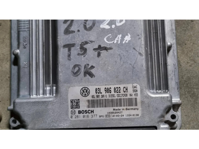 Řídící jednotka 03L906022CH, 0281016377 Volkswagen Transporter - Caravelle T5 2011