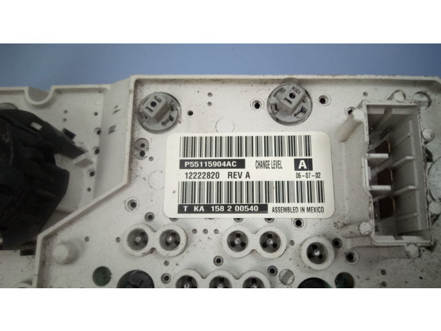 Блок управления климат-контролем P55115904AC, 12222820REVA   Jeep Grand Cherokee (WJ)