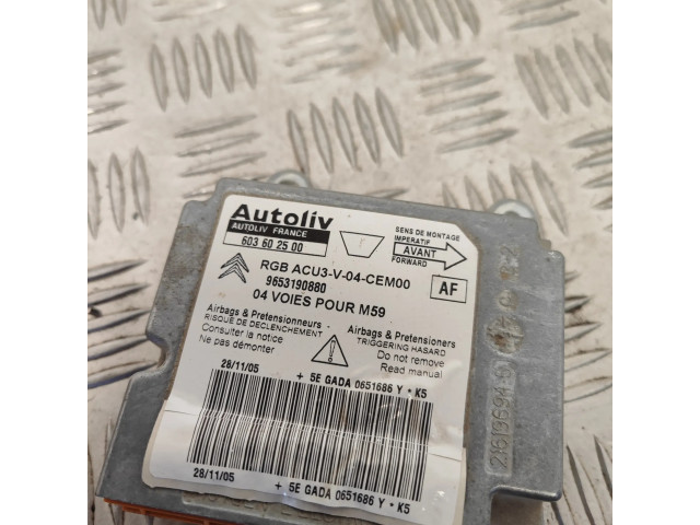 Блок подушек безопасности 9653190880 Citroen Berlingo