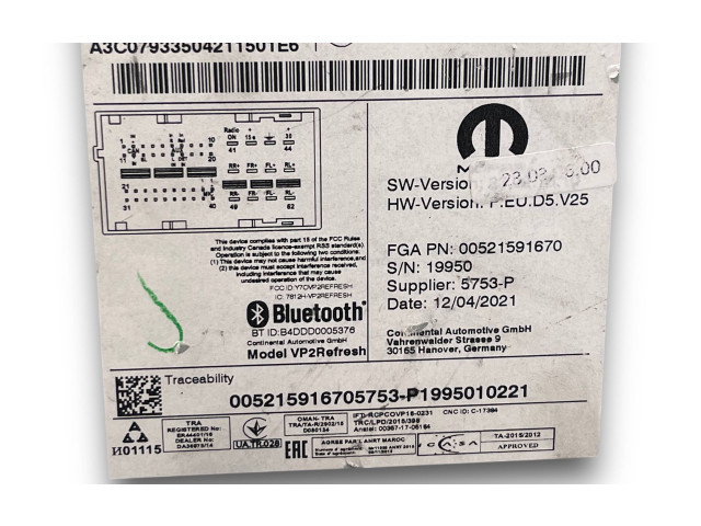 Vstřikovací čerpadlo S1175, 00521591670 Fiat Tipo