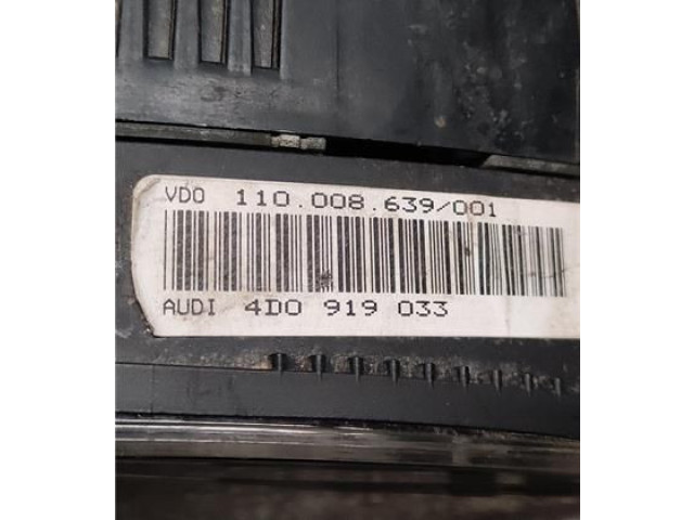 Přístrojová deska  Audi A8 S8 D2 4D 2001 4D0919033, 4D0919033  