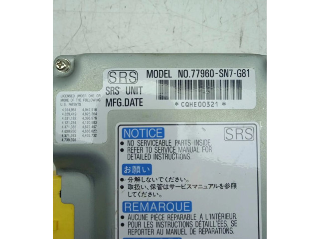 Блок подушек безопасности 77960SN7G81, CENTRALITAAIRBAG Honda Accord