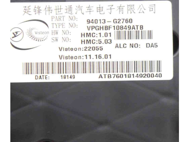 Přístrojová deska  Hyundai Ioniq 2018 94013G2760  