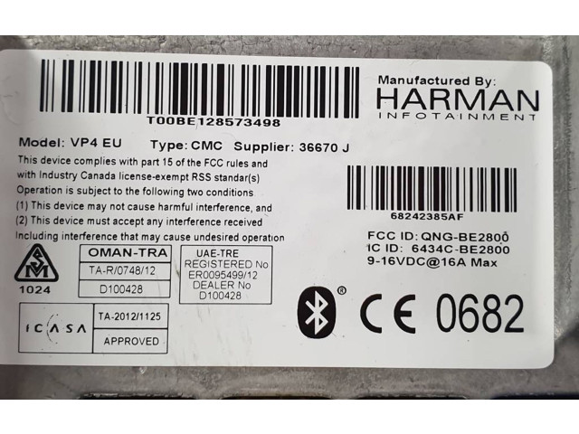 Дисплей    68242385AF, T00BE128573498   Jeep Grand Cherokee