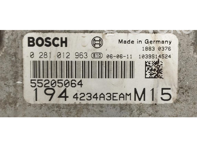 Řídící jednotka 0281012963, 0281012963 Fiat Croma 2007