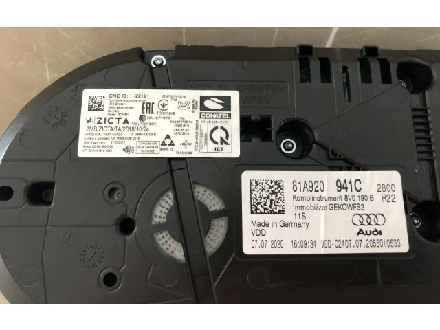 Панель приборов 81A920941C Audi Q2 -
