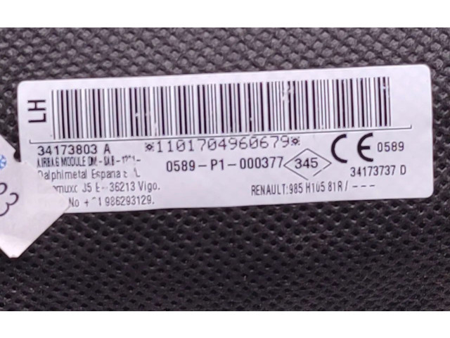Подушка безопасности в сиденье 985H10581R Dacia Sandero