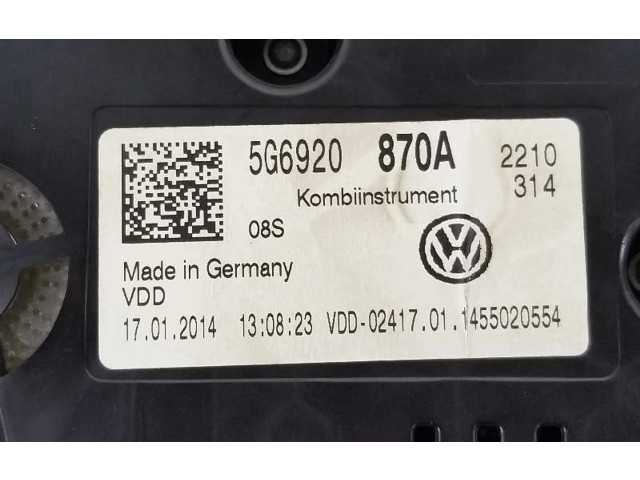 Панель приборов 5G6920870A, 5G6920870A Volkswagen Golf VII