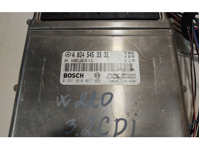 Řídící jednotka A0245453332, 0245453332 Mercedes-Benz S W220 2000
