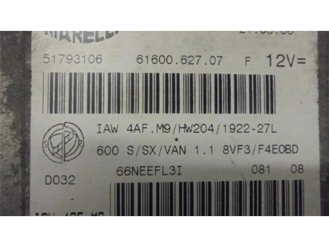 Блок управления 51793106, 6160062707 Fiat Seicento/600