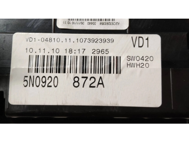 Přístrojová deska Volkswagen Tiguan 2010 5N0920872A, 1073923939