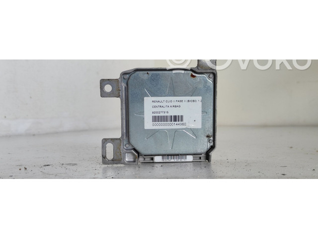 Блок подушек безопасности 8200277315   Renault Clio II