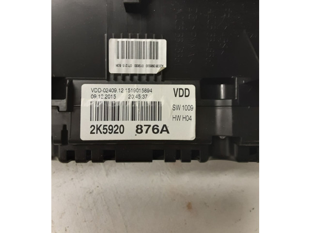 Přístrojová deska  Volkswagen Caddy 2016 2K5920866A  