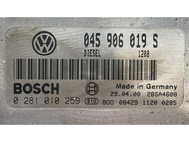 Комплект блоков управления 0281010259, 0281010259   Volkswagen Lupo