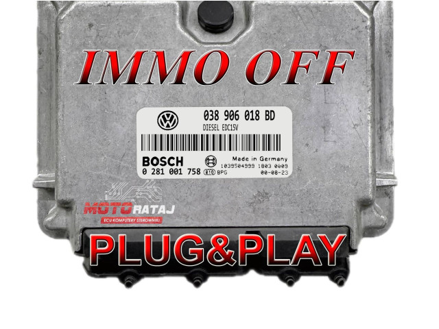 Блок управления двигателя 038906018BD, 1039S04999 Volkswagen New Beetle