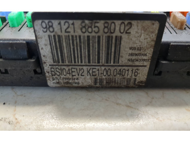 Pojistková skříňka Řídící jednotka BSM 981218858002, 282903904 Peugeot 3008 I 2015