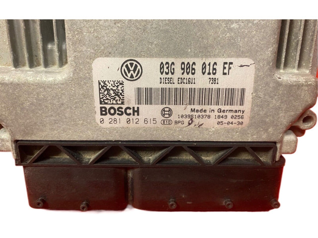 Комплект блоков управления 0281012615, 03G906016EF   Volkswagen Golf Plus