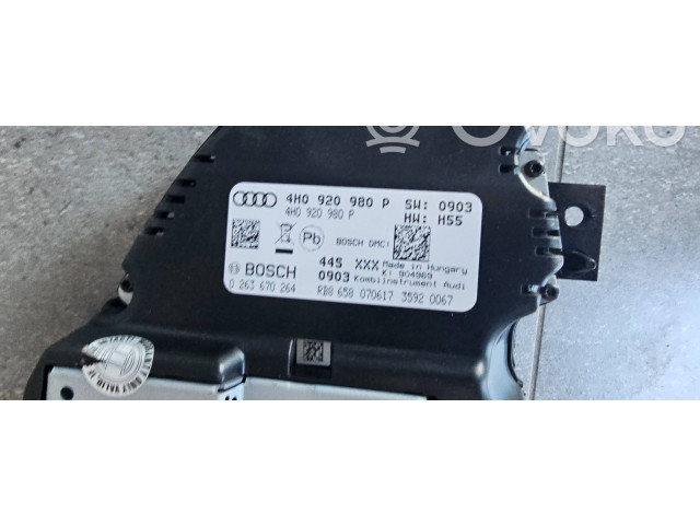 Přístrojová deska Audi A8 S8 D4 4H 2017 4H0920980P