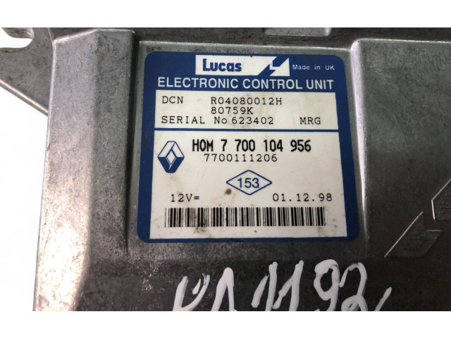 Блок управления двигателем ECU 7700104956   Renault Kangoo I 1999