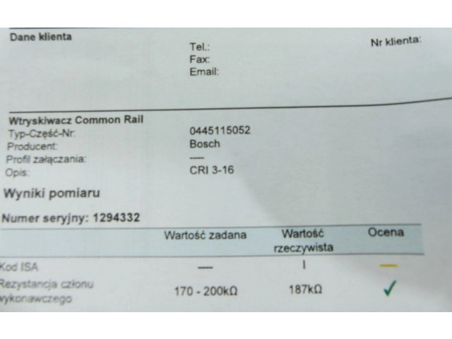 Vstřikovač 0445115052, IMPRK1294332 Audi Q7 4L