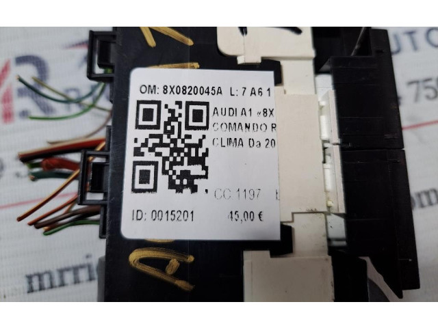 Блок управления климат-контролем 8X0820045A, 8X0820045A Audi A1