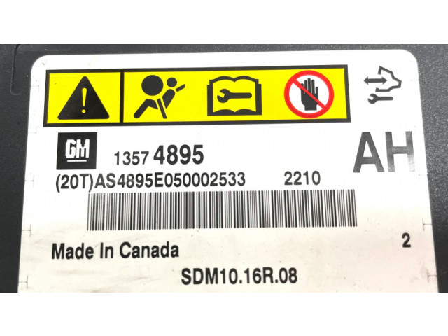 Блок подушек безопасности 13574895, AS4895E050002533   Chevrolet Volt I