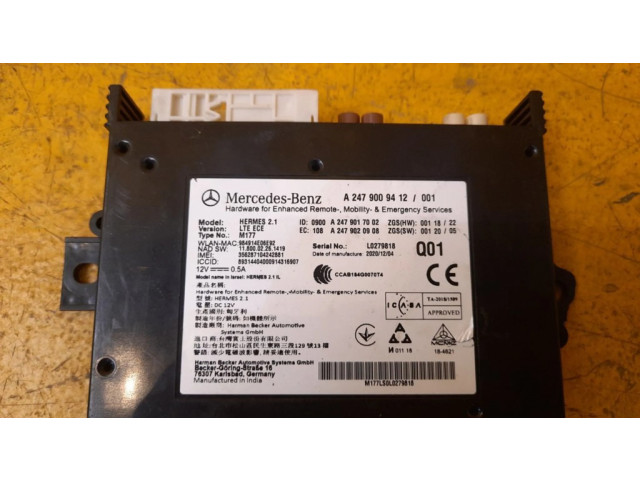 Блок управления A2479009412 Mercedes-Benz B W247
