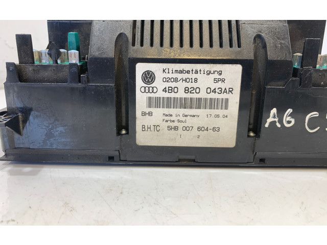 Блок управления климат-контролем 4B0820043AR, 0208H018   Audi A6 S6 C5 4B