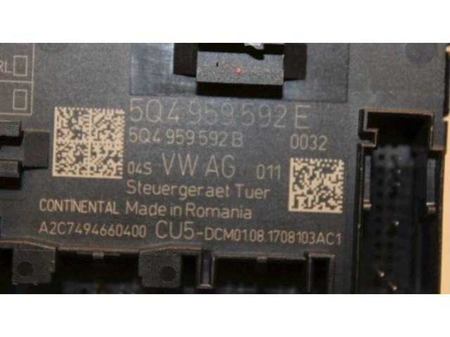 Блок управления 5Q4959592E, 5Q4959592E   Volkswagen Golf VII