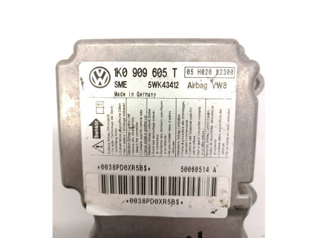 Блок подушек безопасности 1K0909605T, 5WK43412 Volkswagen Jetta V