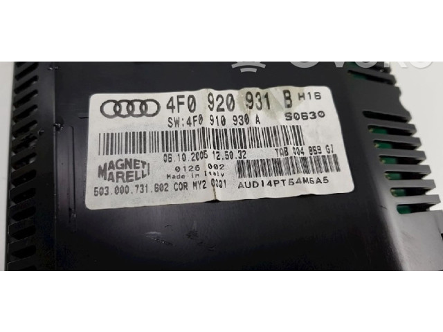 Панель приборов 4F0920931B, 4F0920931B Audi A6 S6 C6 4F