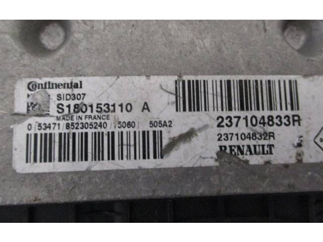 Блок управления двигателя 237104832R, 237104833R Renault Megane III