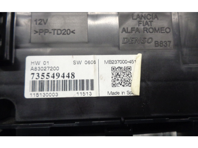 Блок управления климат-контролем 735549448 Fiat Linea